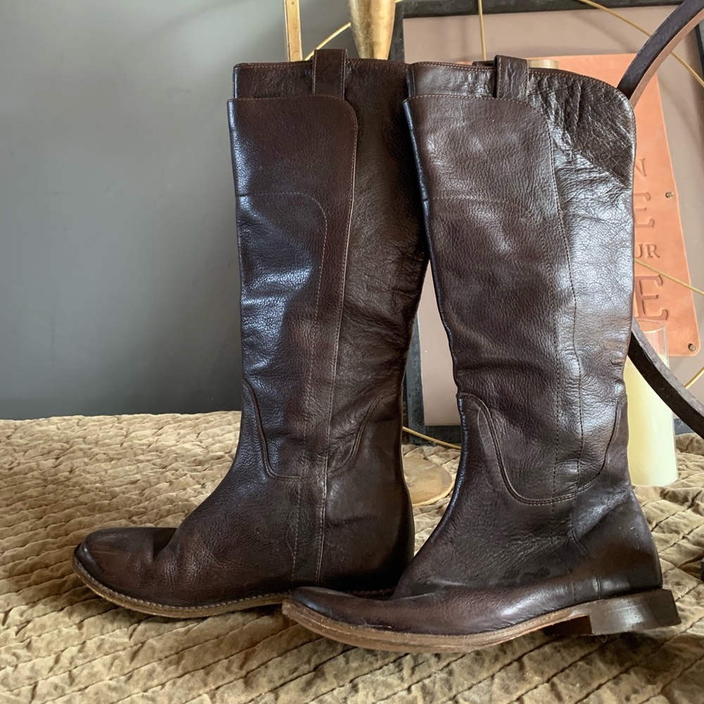 Frye 77534 Woman’s Paige Leather Pull On Knee High Riding Boots 6.5